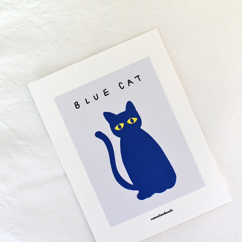 [postcard] Blue Cat
